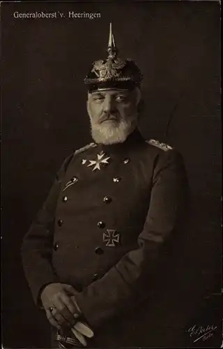 Ak Generaloberst von Heeringen in Uniform, Portrait