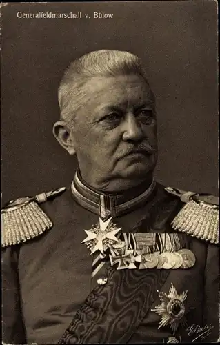 Ak Generalfeldmarschall von Bülow in Uniform, Portrait