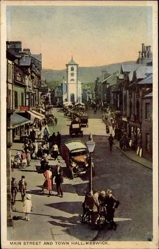 Ak Keswick North West England, Main Street and Town Hall