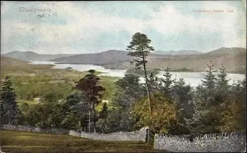 Ak Windermere Cumbria, Panorama