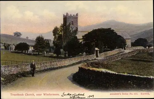 Ak  Windermere Cumbria North West England, Troutbeck Church near Windermere