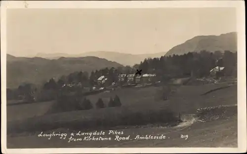 Ak Ambleside Lake District Cumbria England, Loughrigg & Langdale Pikes from Kirkstone Road