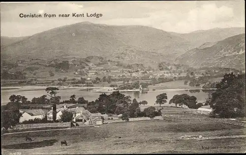 Ak Coniston Cumbria North West England, Coniston from near Kent Lodge