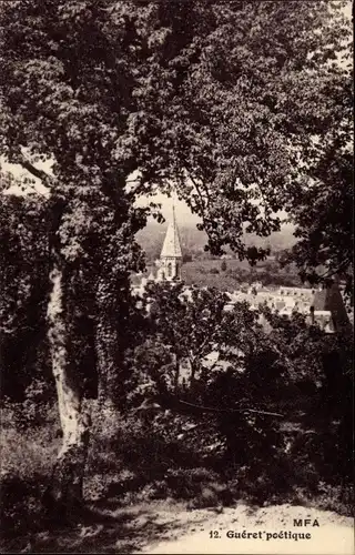 Ak Gueret Creuse, Blick auf den Ort