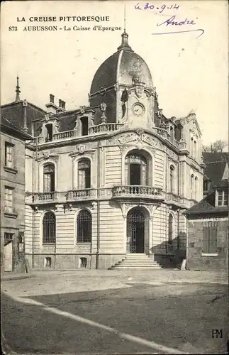 Ak Aubusson Creuse, La Caisse d'Epargne