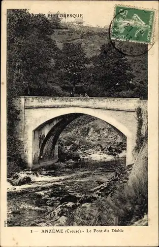 Ak Anzeme Creuse, Le Pont du Diable