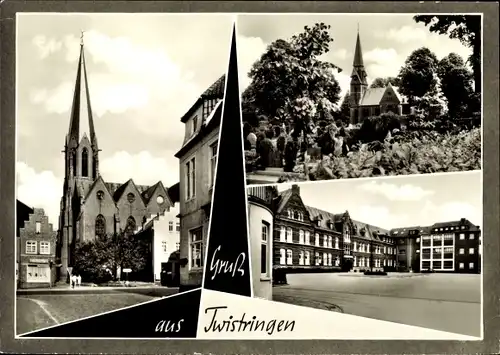 Ak Twistringen Niedersachsen, Kirche, Marktplatz