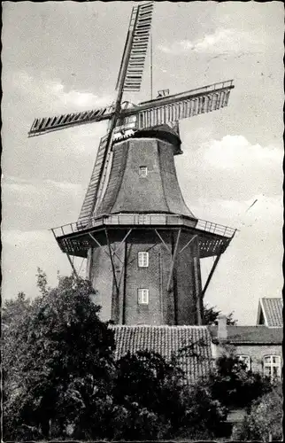 Ak Aurich in Ostfriesland, Windmühle in der Georgstraße