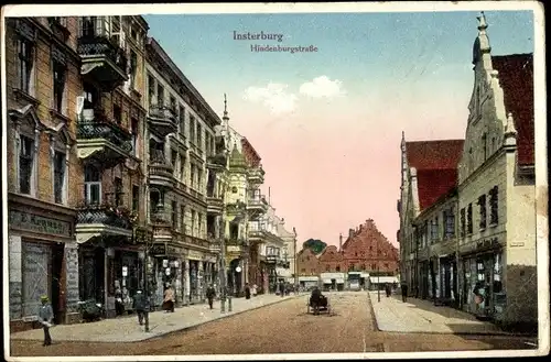 Ak Tschernjachowsk Insterburg Ostpreußen, Hindenburgstraße