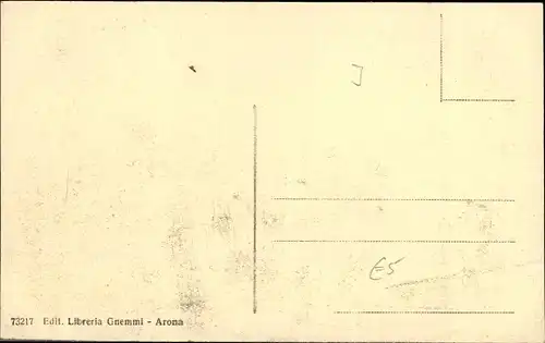 Ak Arona Lago Maggiore Piemonte Italien, Panorama dall alto