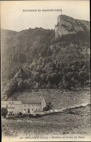 Ak Vaux sur Poligny Jura, Rocher et Croix du Dent