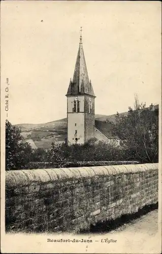 Ak Beaufort du Jura, Teilansicht der Kirche