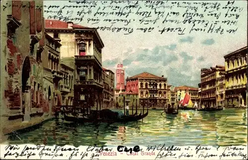 Künstler Ak Venezia Venedig Veneto, Canal Grande