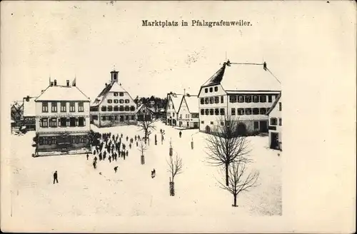 Ak Pfalzgrafenweiler Nordschwarzwald, Marktplatz