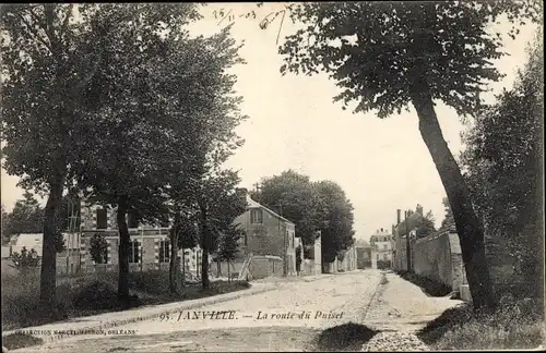 Ak Janville Eure et Loir, La route du Poisel