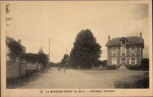 Ak La Bazoche Gouet Eure et Loir, Carrefour d'Authon