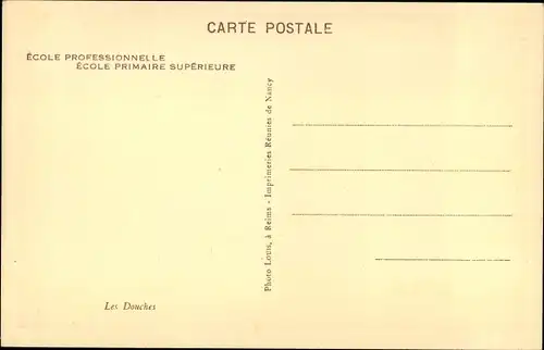 Ak Reims Marne, Les Douches, Ecole Profesionnelle, Ecole Primaire Superieure