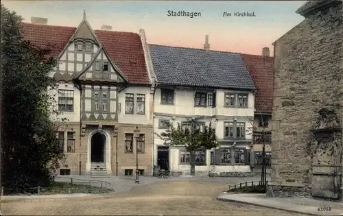 Ak Stadthagen in Niedersachsen, Am Kirchhof