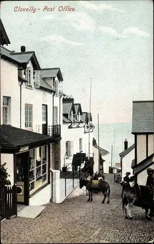 Ak Clovelly South West England, Post Office