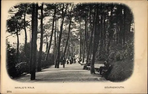 Ak Bournemouth Dorset South West England, Invalid's Walk