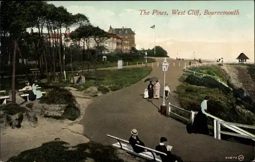 Ak Bournemouth Dorset South West England, the Pines, West Cliff