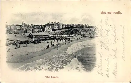 Ak Bournemouth Dorset South West England, The Sands