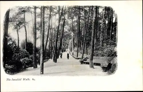 Ak Bournemouth Dorset South West England, Invalid's Walk