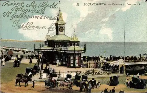 Ak Bournemouth Dorset South West England, Entrance to Pier