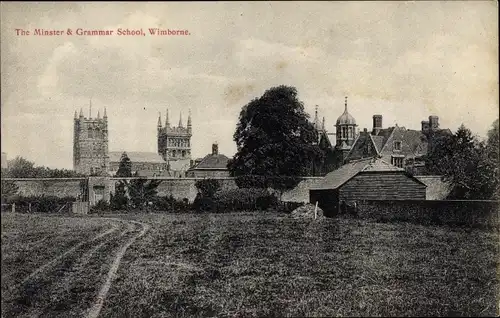 Ak Wimborne Dorset South West England, The Minster & Grammar School