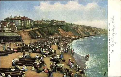 Künstler Ak Bournemouth Dorset South West England, from the Pier looking east