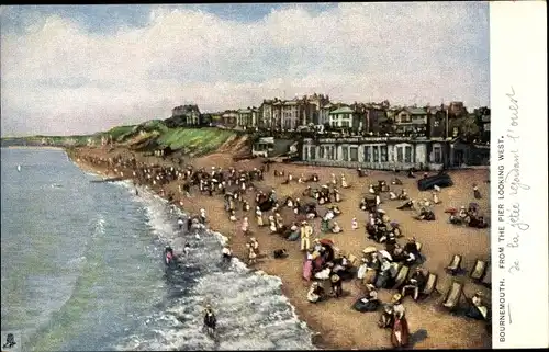 Künstler Ak Bournemouth Dorset South West England, from the Pier looking west
