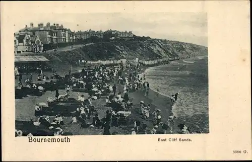 Ak Bournemouth Dorset South West England, East Cliff Sands