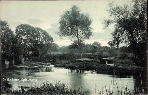 Ak Christchurch Dorset South West England, On the Stour