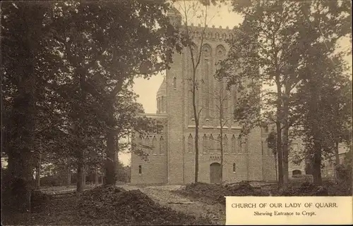 Ak Quarr South West England, Church of our Lady of Quarr, Entrance to Crypt