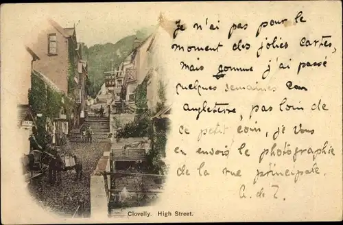 Ak Clovelly Devon South West England, High Street