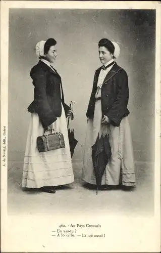 Ak Creuse Frankreich, Au Pays Creusois, Zwei Damen in französischer Tracht