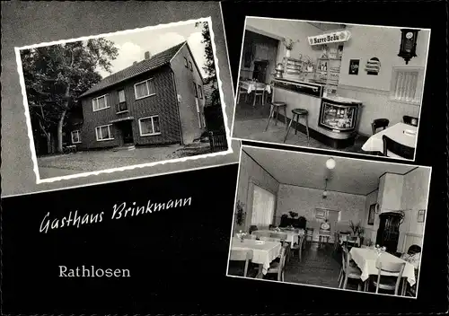 Ak Rathlosen Sulingen in Niedersachsen, Gasthaus Brinkmann, Inneres