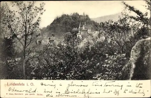 Ak Lindenfels im Odenwald, Gesamtansicht