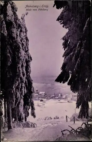 Ak Annaberg Buchholz im Erzgebirge, Blick vom Pöhlberg