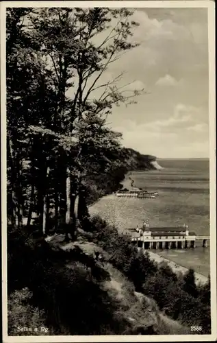 Ak Ostseebad Sellin auf Rügen, Blick aufs Meer