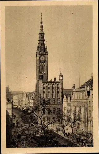 Ak Gdańsk Danzig, Langer Markt mit Langgasse