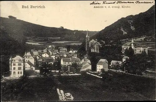 Ak Bad Bertrich an der Mosel Eifel, Ansicht von der evangelischen Kirche