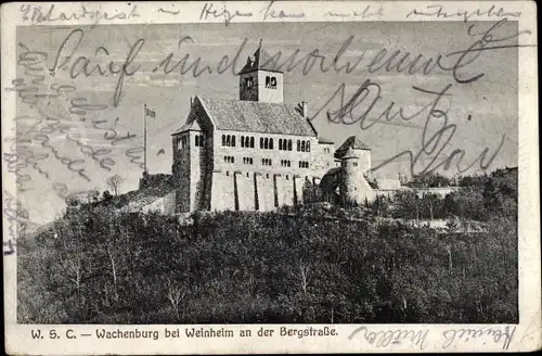 Ak Weinheim an der Bergstraße Baden, Burg Wachenburg