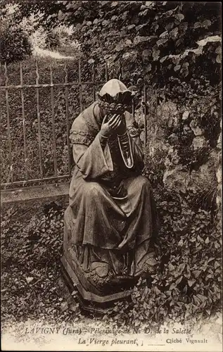 Ak Lavigny Jura, La Vierge pleurant