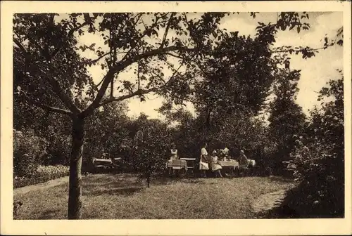 Ak Nützen in Schleswig Holstein, Partie aus Kabel's Garten