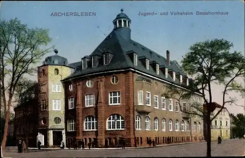 Ak Aschersleben im Salzlandkreis, Jugend- u. Volksheim Bestehornhaus