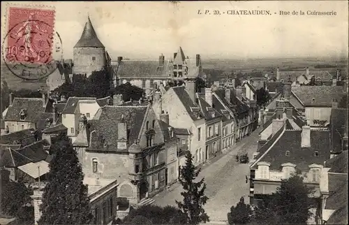 Ak Châteaudun Eure et Loir, Rue de la Cuirasserie