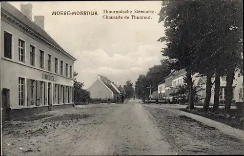 Ak Moere Moerdijk Gistel Westflandern, Thouroutsche Steenweg