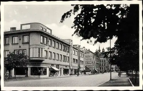 Ak Kroměříž Kremsier Region Zlin, Straßenpartie, Geschäfte