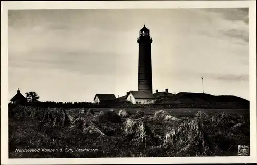 Ak Kampen auf Sylt, Blick zum Leuchtturm